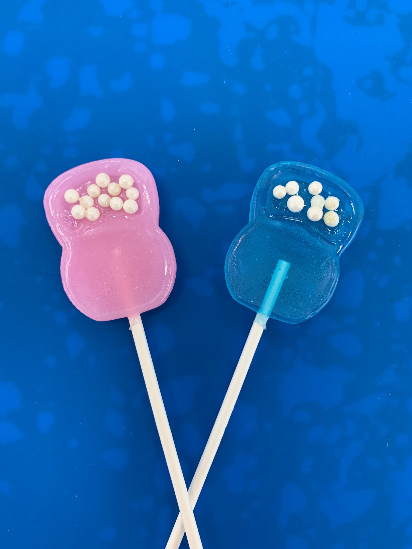 Baby boy or girl shaped lollipop collection