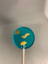 Wedding Size Hard Candy Lollipops with 24K Edible Gold Leaf
