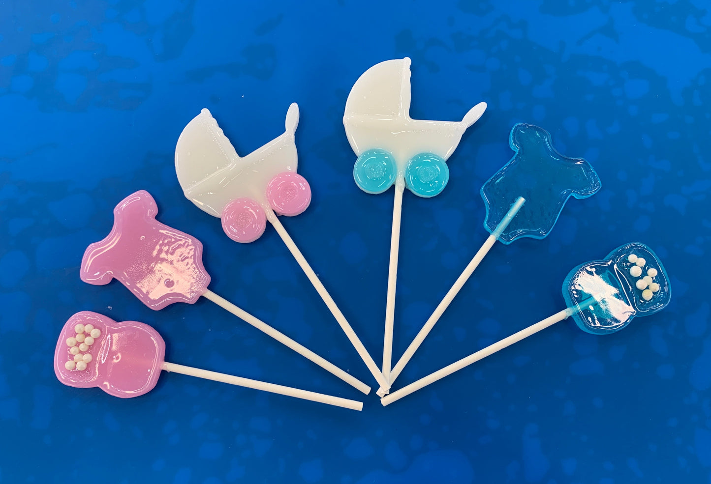 Baby boy or girl shaped lollipop collection