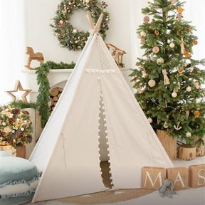 Tiny Land® Teepee Tent for Kids With Pompom Ball